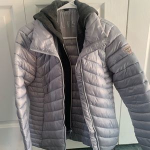 Guess coat jacket with removable double front layer size small